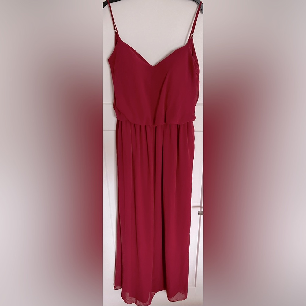 Kennedy Blue formal wine colored dress